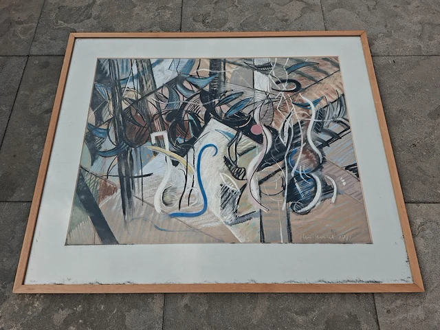 Schilderij postmodern, henk heideveld, 1991 - afbeelding 1 van  4