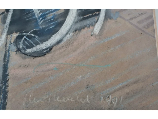 Schilderij postmodern, henk heideveld, 1991 - afbeelding 4 van  4