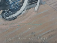 Schilderij postmodern, henk heideveld, 1991 - afbeelding 4 van  4