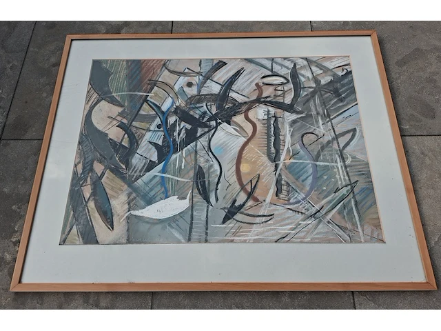 Schilderij postmodern, henk heideveld, 1991 - afbeelding 1 van  5