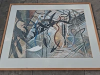 Schilderij postmodern, henk heideveld, 1991 - afbeelding 1 van  5