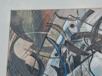 Schilderij postmodern, henk heideveld, 1991 - afbeelding 2 van  5