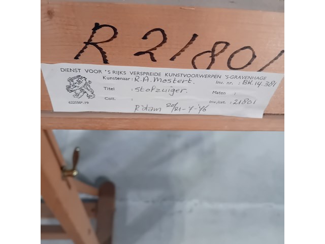 Schilderij, r. a. mostert, stofzuiger, 1976 - afbeelding 7 van  8