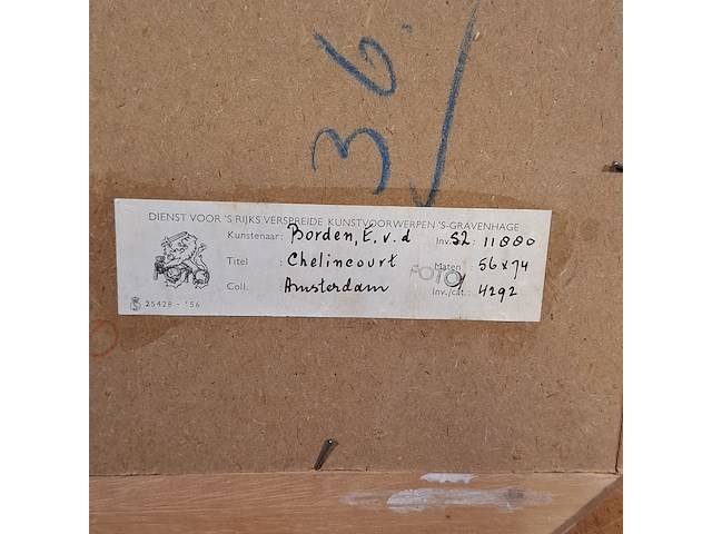 Schilderij, r. van der borden, chelineourt - afbeelding 7 van  7