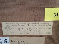 Schilderij, r. van der borden, parkiet fantasy, 1949 - afbeelding 6 van  6