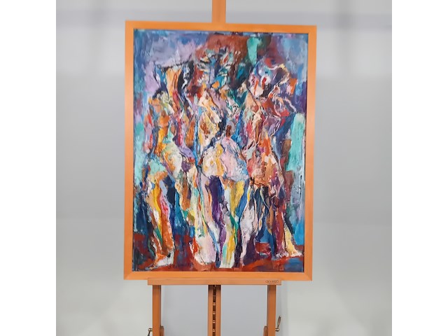 Schilderij, s. kramer, de drie gratiën , 1972 - afbeelding 1 van  8
