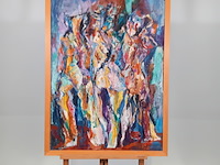 Schilderij, s. kramer, de drie gratiën , 1972 - afbeelding 1 van  8