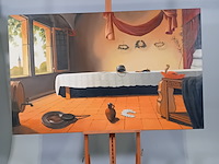 Schilderij, theo wittering, boerenbruiloft, 1991 - afbeelding 1 van  11