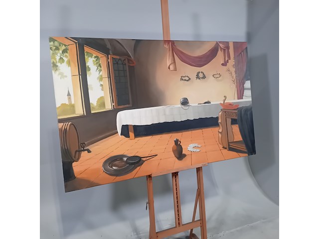 Schilderij, theo wittering, boerenbruiloft, 1991 - afbeelding 4 van  11