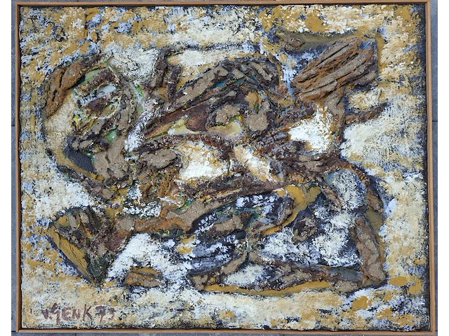 Schilderij, van genk, schilderij, 1973 - afbeelding 1 van  3
