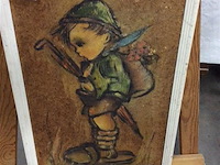 Schilderij vintage getekend - afbeelding 1 van  3