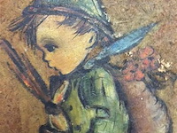 Schilderij vintage getekend - afbeelding 3 van  3