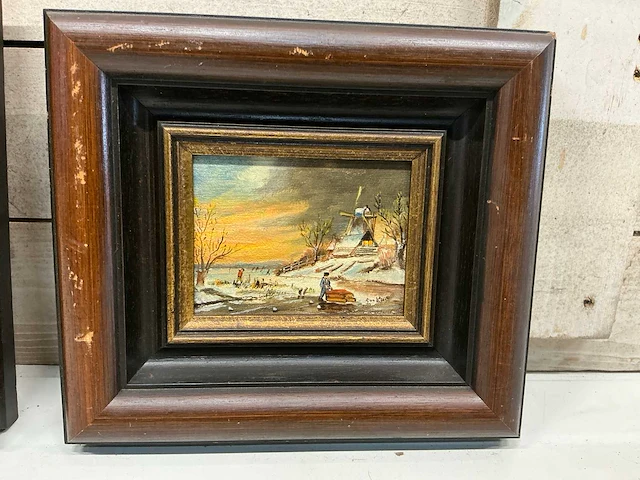 Schilderij winter (2x) - afbeelding 2 van  5