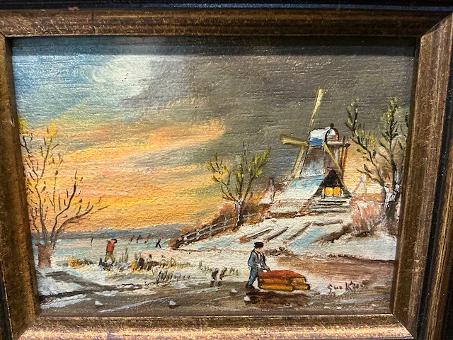 Schilderij winter (2x) - afbeelding 3 van  5