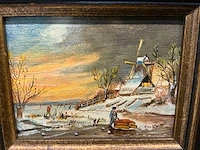 Schilderij winter (2x) - afbeelding 3 van  5