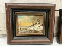 Schilderij winter (2x) - afbeelding 4 van  5