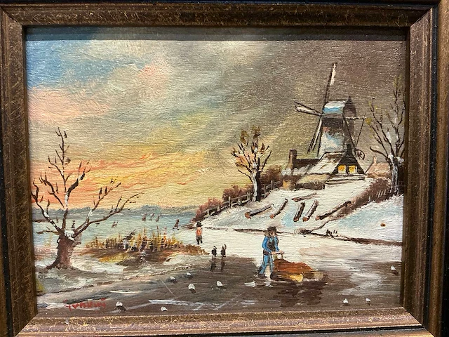 Schilderij winter (2x) - afbeelding 5 van  5