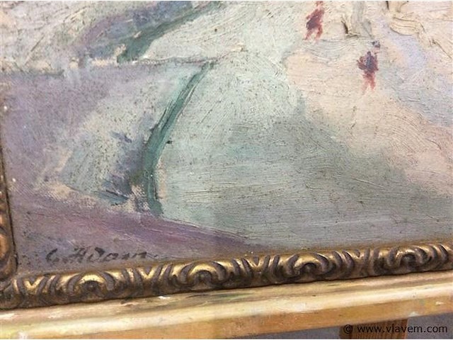 Schilderij zee getekend - afbeelding 2 van  2