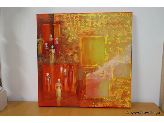 Schilderij/acryl op canvas - me and the others - by ola - 70x70cm - afbeelding 1 van  4