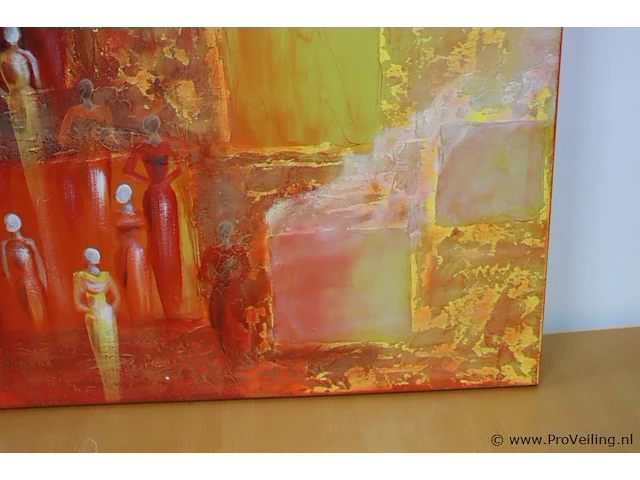 Schilderij/acryl op canvas - me and the others - by ola - 70x70cm - afbeelding 3 van  4