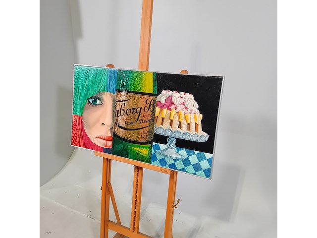 Schilderij/paneel, hans van der lek , vrouw met stilleven - afbeelding 3 van  7