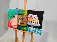 Schilderij/paneel, hans van der lek , vrouw met stilleven - afbeelding 3 van  7