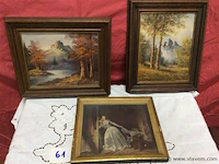 Schilderijtjes 3stuks - afbeelding 1 van  2