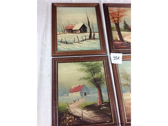 Schilderijtjes 4stuks - afbeelding 2 van  3