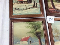 Schilderijtjes 4stuks - afbeelding 2 van  3