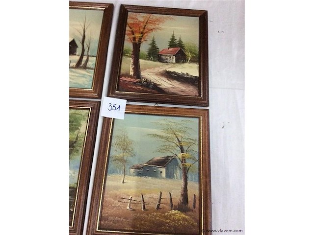 Schilderijtjes 4stuks - afbeelding 3 van  3