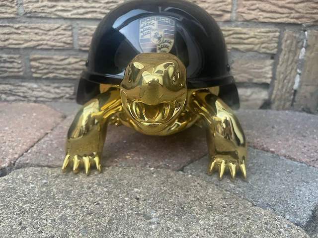 Schildpad beeld porsche, zwart - afbeelding 2 van  11