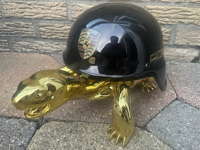 Schildpad beeld porsche, zwart - afbeelding 1 van  11