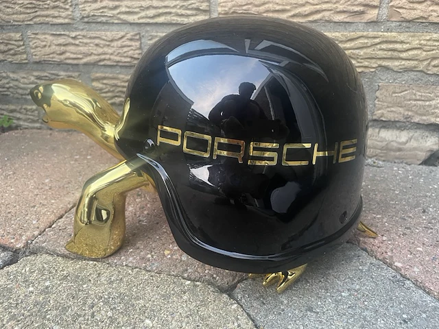 Schildpad beeld porsche, zwart - afbeelding 4 van  11