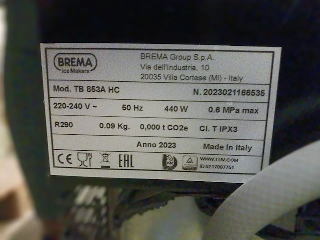 Schilferijsmachine, brema, tb 853a hc, 2022 - afbeelding 9 van  9
