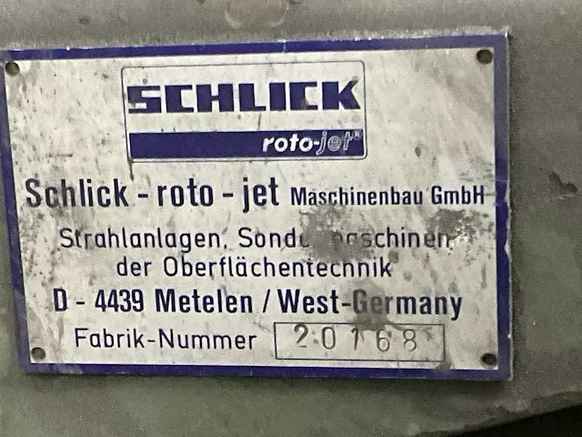 Schlick roto jet gritstraal installatie - afbeelding 19 van  26