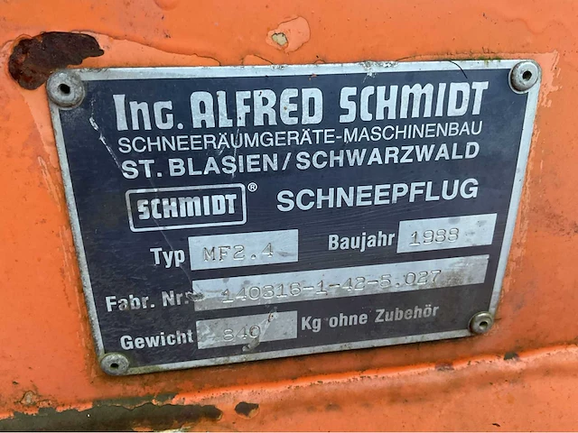 Schmidt mf 2.4 sneeuwploeg + kipper weisser strooimachine - afbeelding 9 van  20