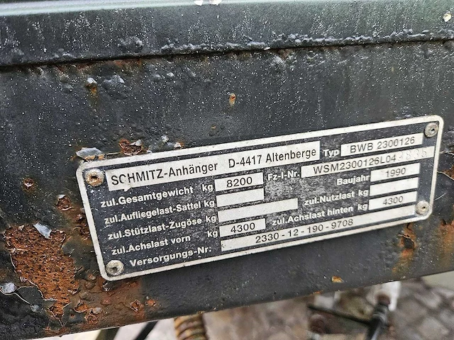 Schmitz - 1990 - bwb - dumper aanhanger - afbeelding 17 van  22