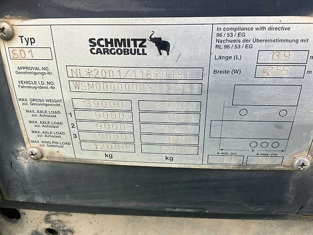 Schmitz - scs schuifzeiltrailer - oplegger - afbeelding 29 van  29