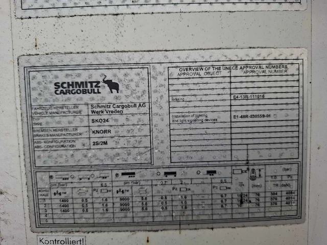 Schmitz cargobull - sko 24 - koeloplegger - afbeelding 2 van  49