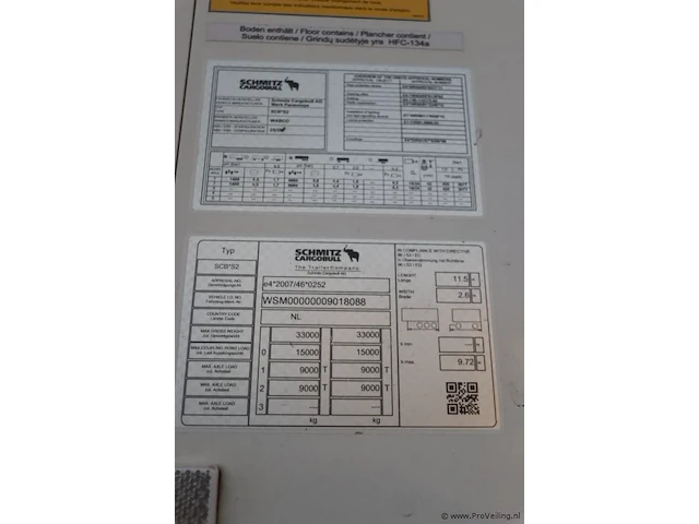 Schmitz cargobull n/a oplegger type l scb*s2 - kenteken: os-03-jf - afbeelding 4 van  19