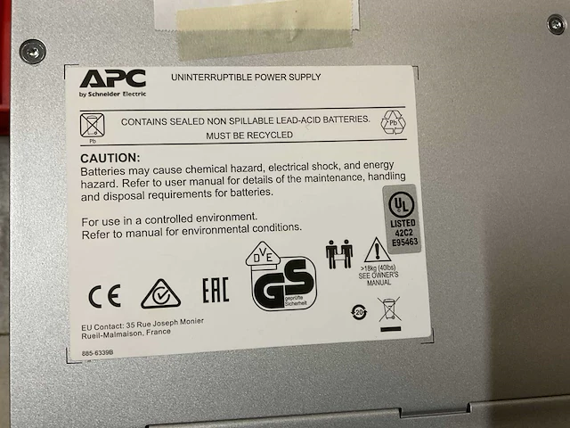 Schneider electric apc smart-ups, line interactive, 1500va, rackmount 1u - afbeelding 9 van  9