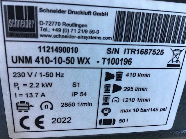 Schneider luchtcompressor - afbeelding 4 van  12