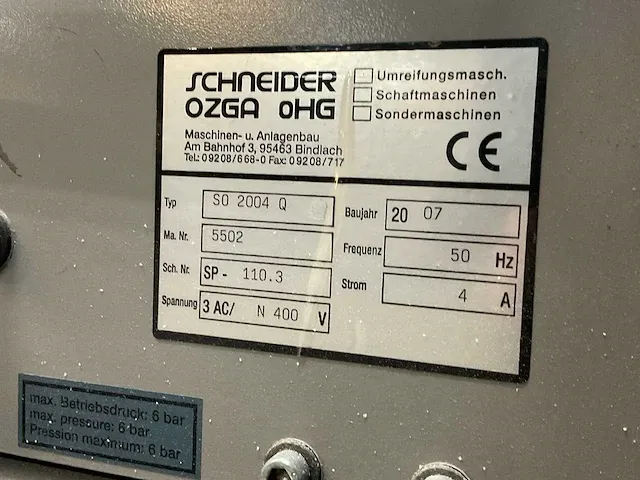 Schneider ozga so 2004 q omsnoeringsmachine - afbeelding 5 van  14