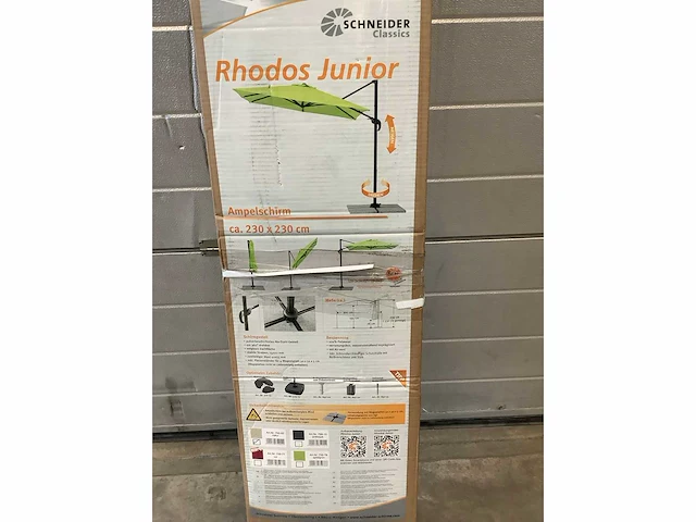 Schneider rhodos junior parasol 2,30x2,30 cm - afbeelding 3 van  5