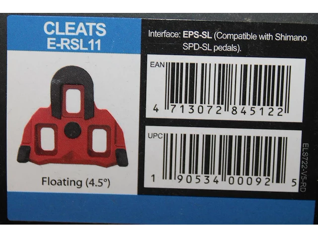 Schoenblokjes/cleats exustar cleats e-rsl11 voor shimano spd-sl-pedalen in doos. - afbeelding 2 van  2
