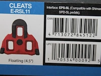 Schoenblokjes/cleats exustar cleats e-rsl11 voor shimano spd-sl-pedalen in doos. - afbeelding 2 van  2