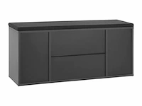 Schoenenkast / schoenenrek 10 vakken - 104 x 30 x 48 cm - donkergrijs - incl. zitkussen - afbeelding 6 van  10