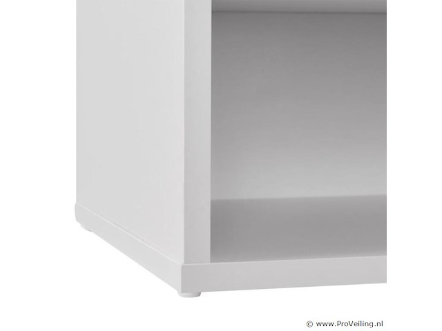 Schoenenkast / schoenenrek 10 vakken - 104 x 30 x 48 cm - wit - incl. zitkussen - afbeelding 10 van  10