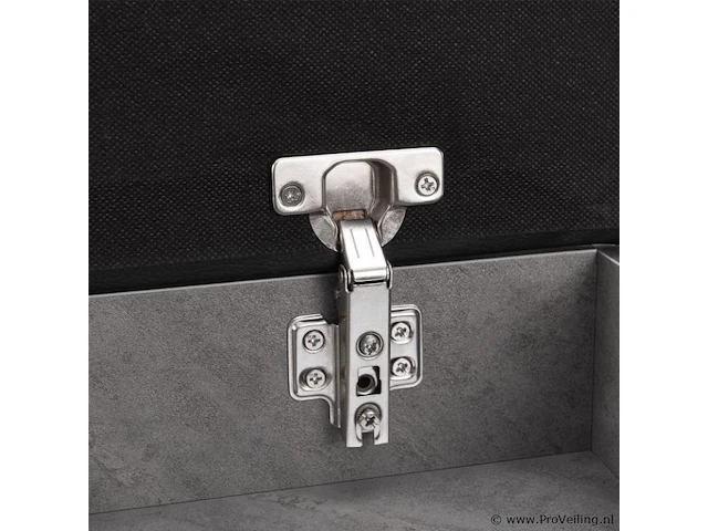 Schoenenkast / schoenenrek 2 vakken - 60 x 30 x 44 cm - betonkleur - incl. zitkussen - afbeelding 8 van  10