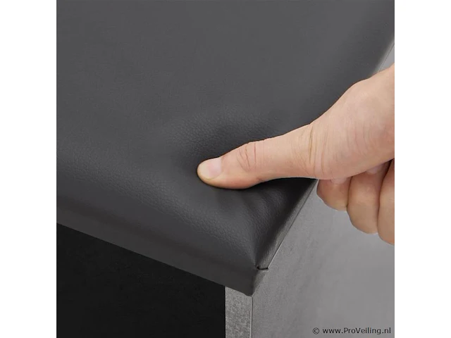 Schoenenkast / schoenenrek 2 vakken - 60 x 30 x 44 cm - betonkleur - incl. zitkussen - afbeelding 9 van  10